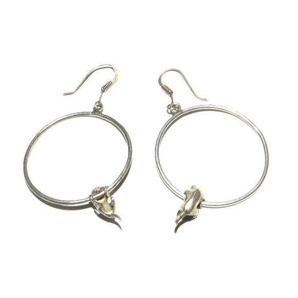 Vintage Playful Hanging Kittens Sterling Silver Earrings - Picture 13 of 13